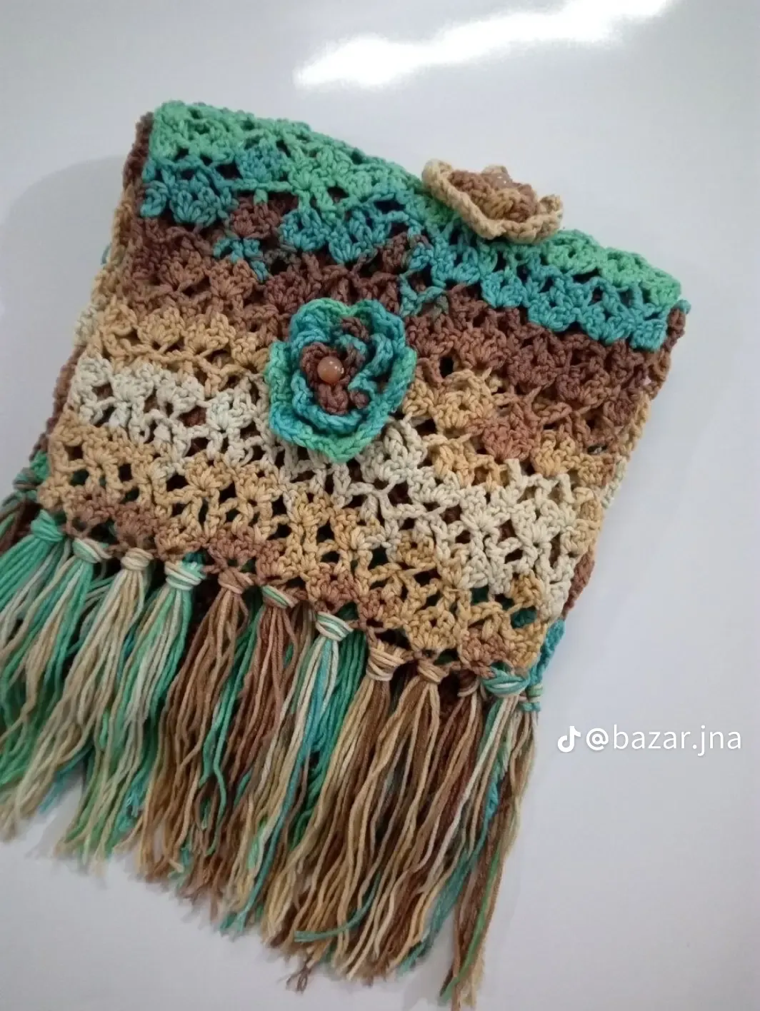 شال لفاف كروشيه