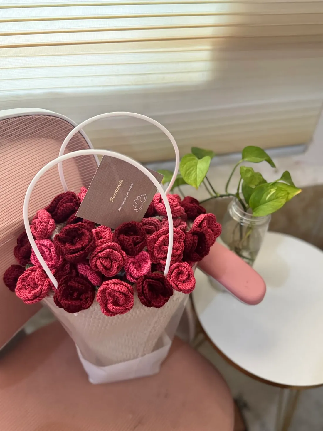 Yarn flower bouquet / table decoration